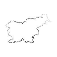 Mappa della Slovenia su sfondo bianco vettore