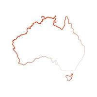 mappa dell'australia su sfondo bianco vettore