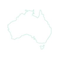 mappa dell'australia su sfondo bianco vettore