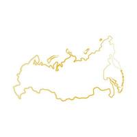 mappa della russia su sfondo bianco vettore
