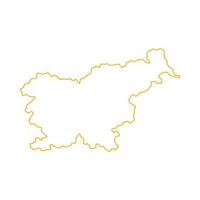 Mappa della Slovenia su sfondo bianco vettore