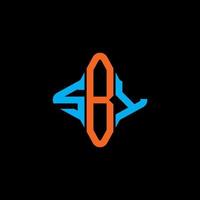 sby lettera logo design creativo con grafica vettoriale