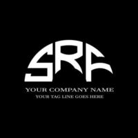 srf lettera logo design creativo con grafica vettoriale