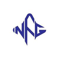 design creativo del logo della lettera nfg con grafica vettoriale