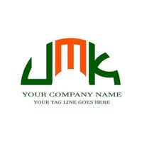 umk lettera logo design creativo con grafica vettoriale