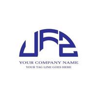 ufz lettera logo design creativo con grafica vettoriale