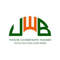 uwb lettera logo design creativo con grafica vettoriale