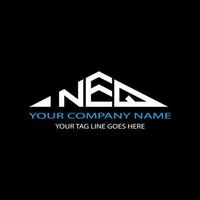 neq lettera logo design creativo con grafica vettoriale