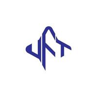 uft lettera logo design creativo con grafica vettoriale