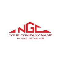 ngc lettera logo design creativo con grafica vettoriale