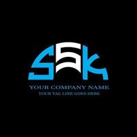 ssk lettera logo design creativo con grafica vettoriale