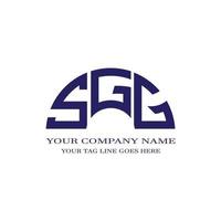 sgg lettera logo design creativo con grafica vettoriale