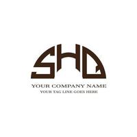 shq lettera logo design creativo con grafica vettoriale