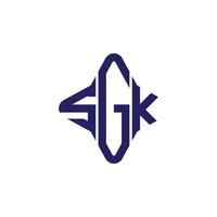 sgk lettera logo design creativo con grafica vettoriale