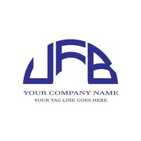 ufb lettera logo design creativo con grafica vettoriale
