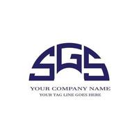 sgs lettera logo design creativo con grafica vettoriale