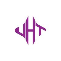 uht lettera logo design creativo con grafica vettoriale