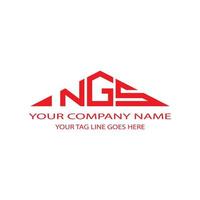 ngs lettera logo design creativo con grafica vettoriale