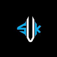 suk lettera logo design creativo con grafica vettoriale