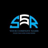 ssr lettera logo design creativo con grafica vettoriale