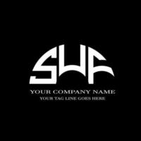 suf lettera logo design creativo con grafica vettoriale
