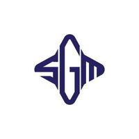 sgm lettera logo design creativo con grafica vettoriale