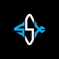 ssx lettera logo design creativo con grafica vettoriale