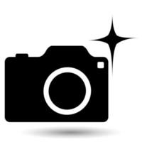 icona della fotocamera isolata su uno sfondo bianco. vettore