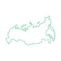 mappa della russia su sfondo bianco vettore