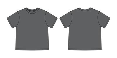 abbigliamento tecnico t-shirt unisex. modello di disegno della maglietta. colore grigio. vettore