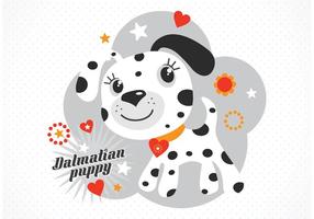 Cucciolo di dalmata del fumetto vettoriale