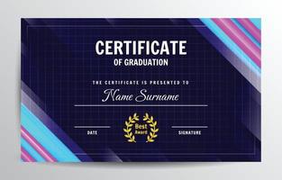 certificato di modello di laurea vettore