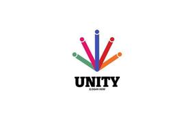 logo delle persone dell'unità per le imprese vettore