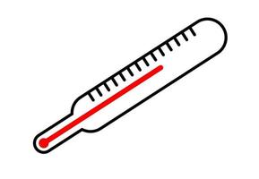 icona del termometro di contorno vettore