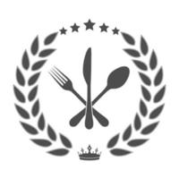 illustrazione del logo aziendale del ristorante vettore