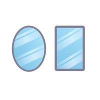 illustrazione piatta a specchio. elemento di design icona pulita su sfondo bianco isolato vettore