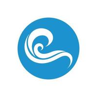 onda d'acqua, modello di logo di disegno dell'illustrazione di vettore della spiaggia dell'onda