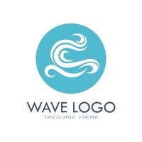 vettore dell'icona del modello di progettazione del logo dell'onda d'acqua