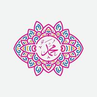 calligrafia araba muhammad. modello di biglietto di auguri mawlid al-nabawi al-shareef con cornice o ornamento vettore