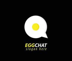 logo del design della chat dell'uovo