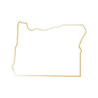 mappa dell'oregon su sfondo bianco vettore