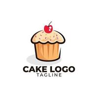 logo del dessert della torta vettore