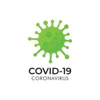 modello di logo del virus corona, design del logo. vettore