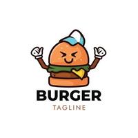design del logo di hamburger
