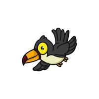 mascotte dell'uccello tucano vettore