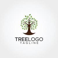 semplice modello di progettazione del logo dell'albero vettore