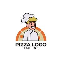 disegno del logo della pizza vettore