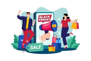 annuncio di vendita del black friday vettore