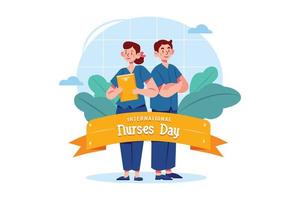 illustrazioni della giornata internazionale degli infermieri vettore