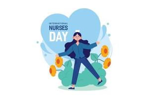 illustrazioni della giornata internazionale degli infermieri vettore
